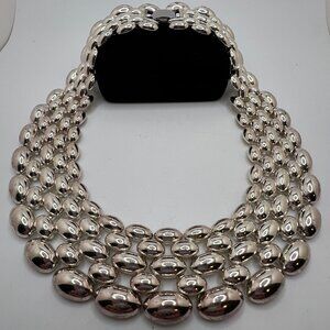 Napier Heavy Silver Plate Collar Necklace